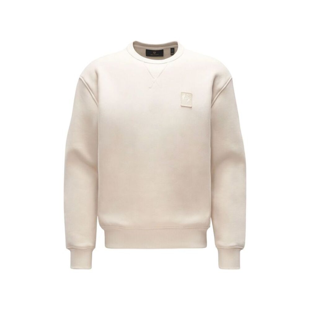 Belstaff Mens Hockley Fleece Heavyweight Regular Sweatshirt / Cream